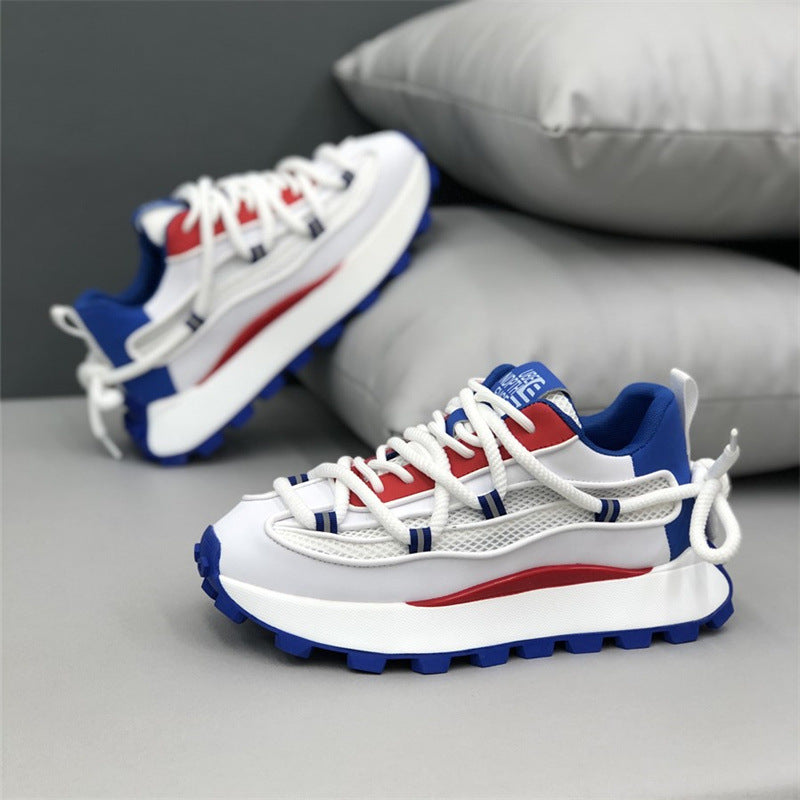 Fashion Comfortable Fashionable Casual Shoes Thick Bottom Hight Increasing Board Shoes