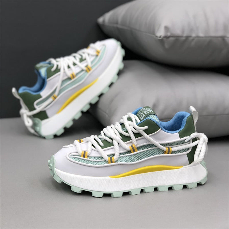 Fashion Comfortable Fashionable Casual Shoes Thick Bottom Hight Increasing Board Shoes