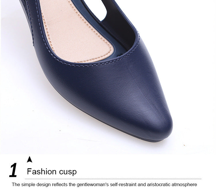 Fashion Casual Sandals Women's Low-cut Plastic Flat Sandals