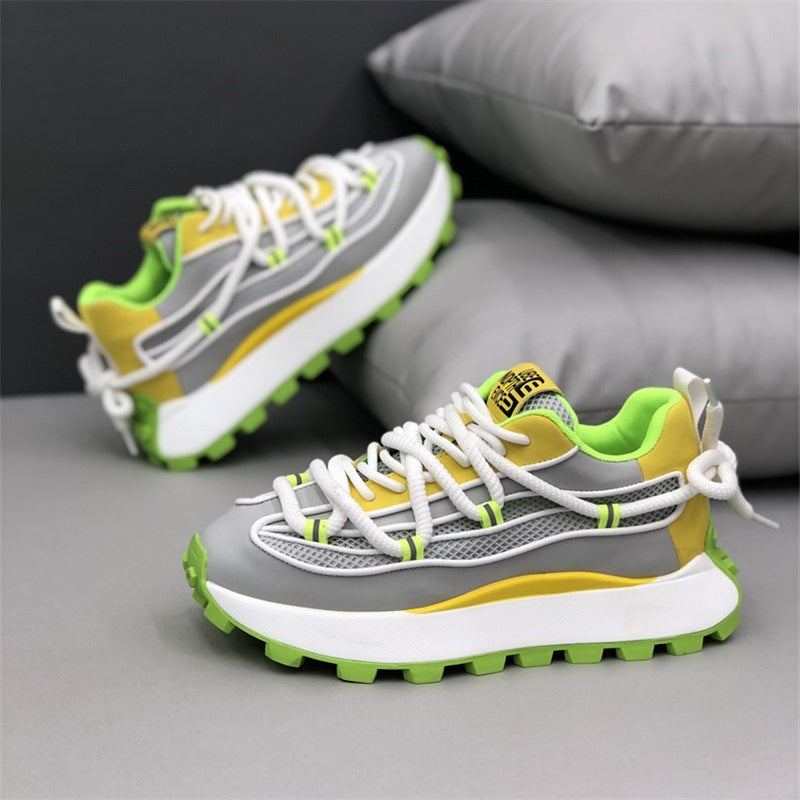 Fashion Comfortable Fashionable Casual Shoes Thick Bottom Hight Increasing Board Shoes