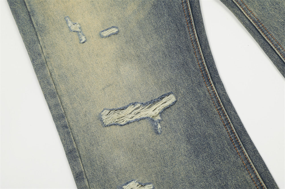 Punk Ripped Jeans Men's Trousers Retro