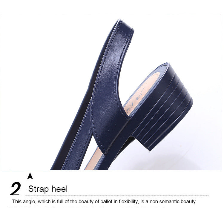Fashion Casual Sandals Women's Low-cut Plastic Flat Sandals