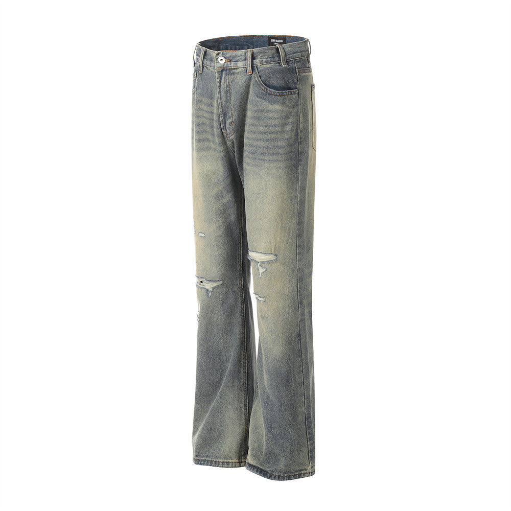 Punk Ripped Jeans Men's Trousers Retro