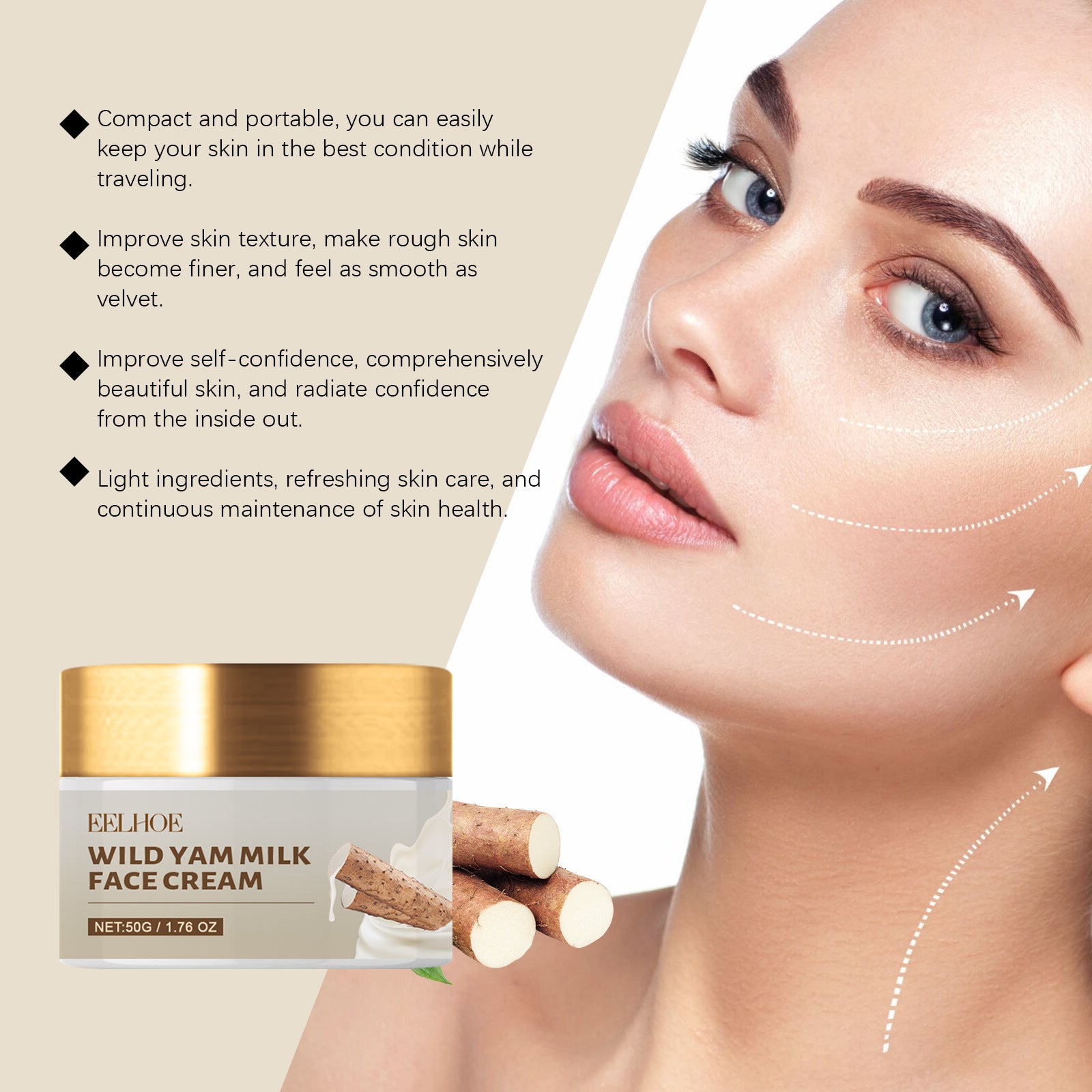 Dioscorea Japonica Moisturizing Repair Cream Hydrating Skin Care